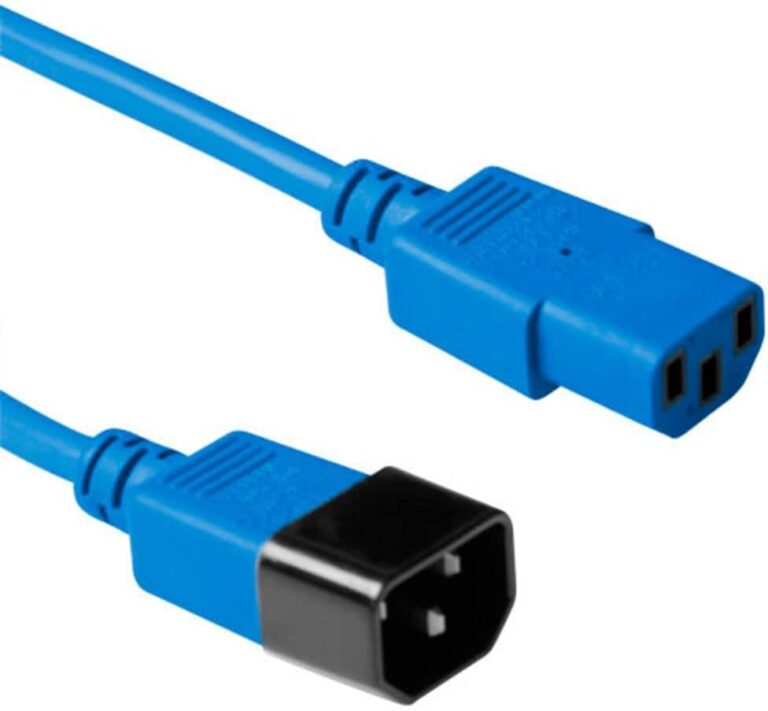 Cable ACT C13 a C14 de 0,3 m – Extensión IEC azul 2,49 €