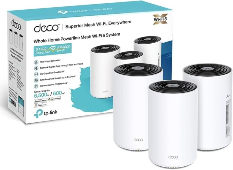 TP-Link Deco PX50 (3-Pack) – Sistema WiFi 6 AI Mesh+PLC