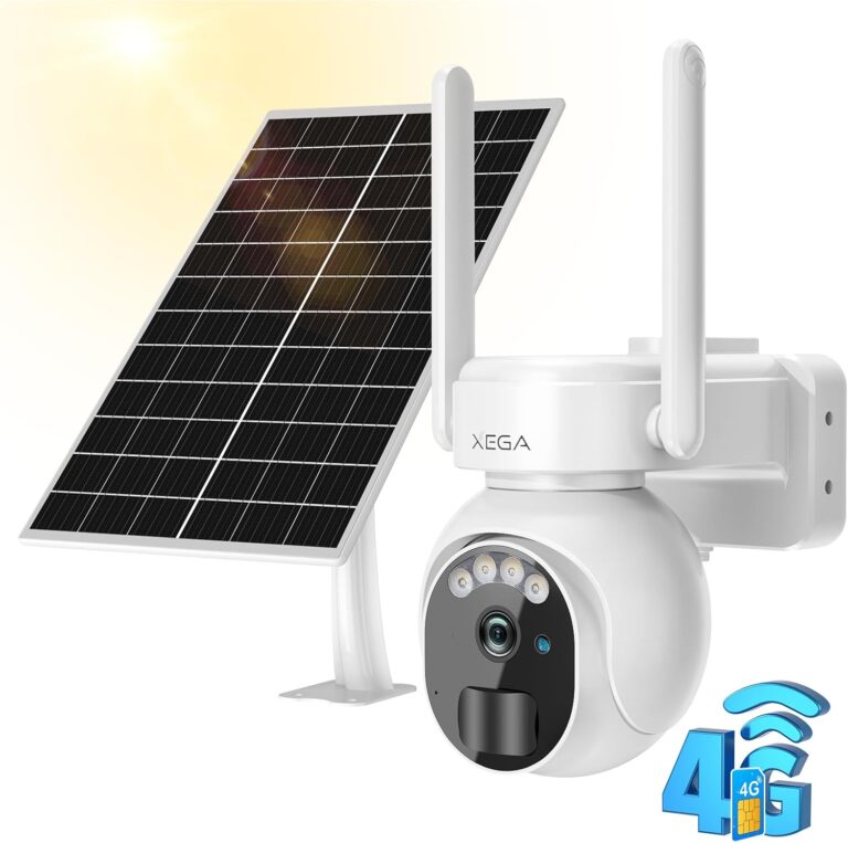 Cámara de vigilancia solar Xega 4G LTE para exteriores – Oferta A