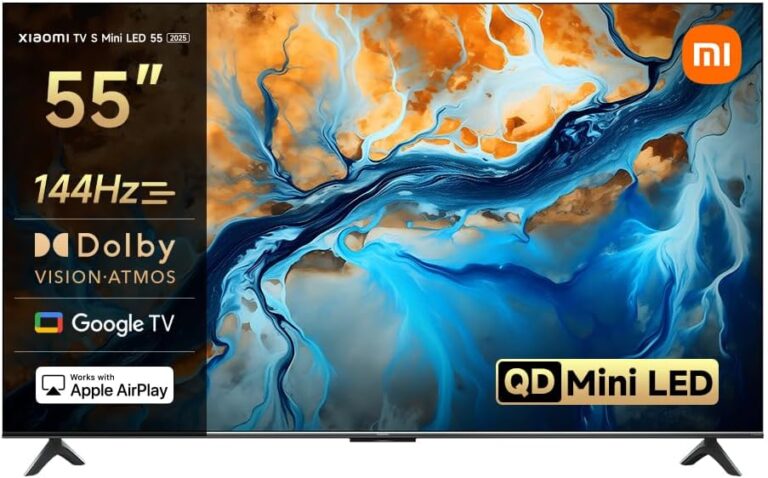 Xiaomi TV S Mini LED 55″ 4K 144Hz con Dolby Vision e Atmos – 389€