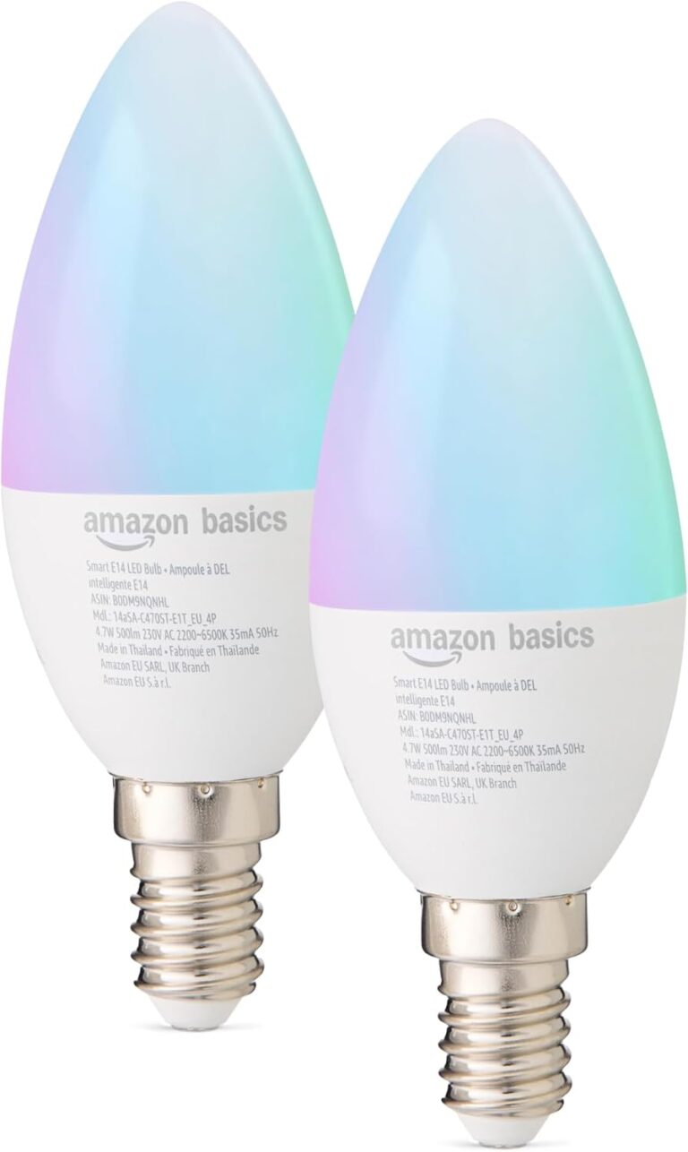 Bombillas Inteligentes Amazon Basics RGB Wi‑Fi – Ahorra 28%