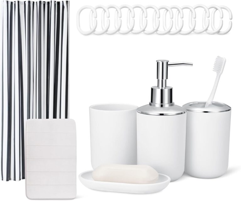 Amazon Basics: Set de accesorios de baño a 8,43 €