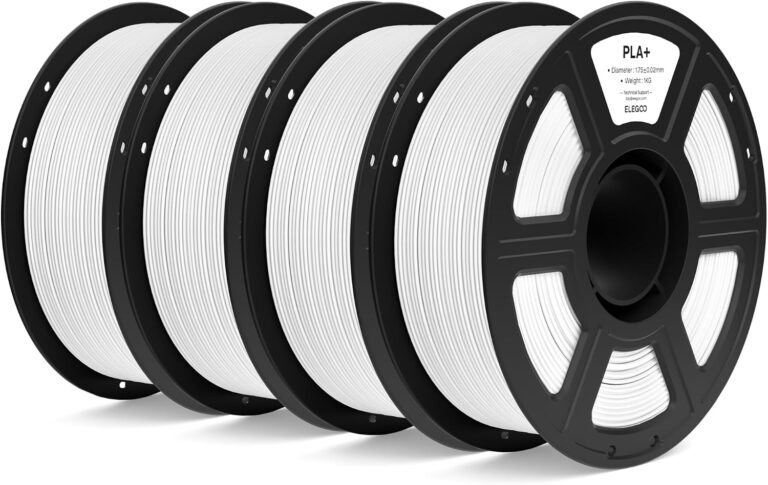 Filamento PLA+ 1.75mm 4kg Blanco de ELEGOO – Precisión 0.02mm
