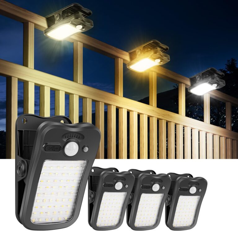 Lámpara solar exterior con sensor de movimiento 800LM – 4 unidade
