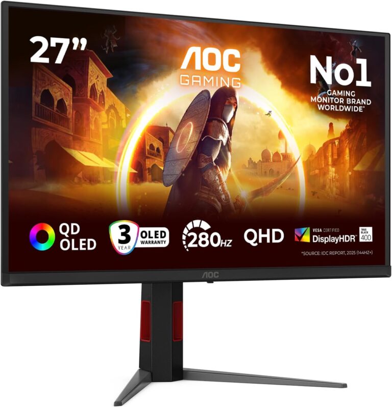 Monitor Gaming AOC Q27G4ZD 27″ QHD 280Hz HDR400 a 379€ -30%