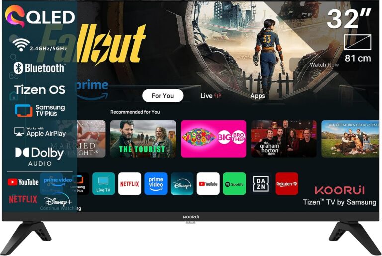 Smart TV KOORUI QLED 32″ Full HD con Tizen y Dolby Audio – Oferta